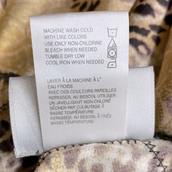 Vintage Y2K Premiere Collection Leopard Print Satin Slip Dress Lingerie W Lace L - Picture 5 of 14